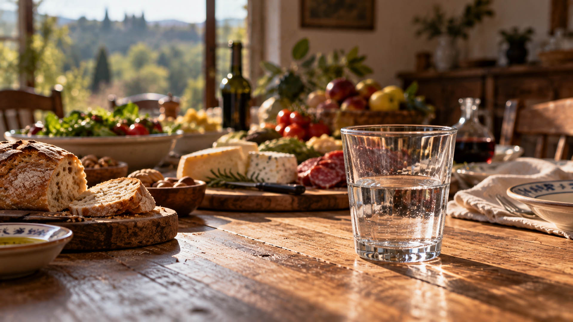 Una tavola riccamente imbandita, simbolo di un benessere alimentare che le generazioni precedenti avrebbero faticato a immaginare. L'abbondanza, però, rischia di farci perdere la consapevolezza del valore del cibo, delle risorse necessarie a produrlo e della responsabilità di non sprecarlo. Richiamando, al tempo stesso, il valore della caccia