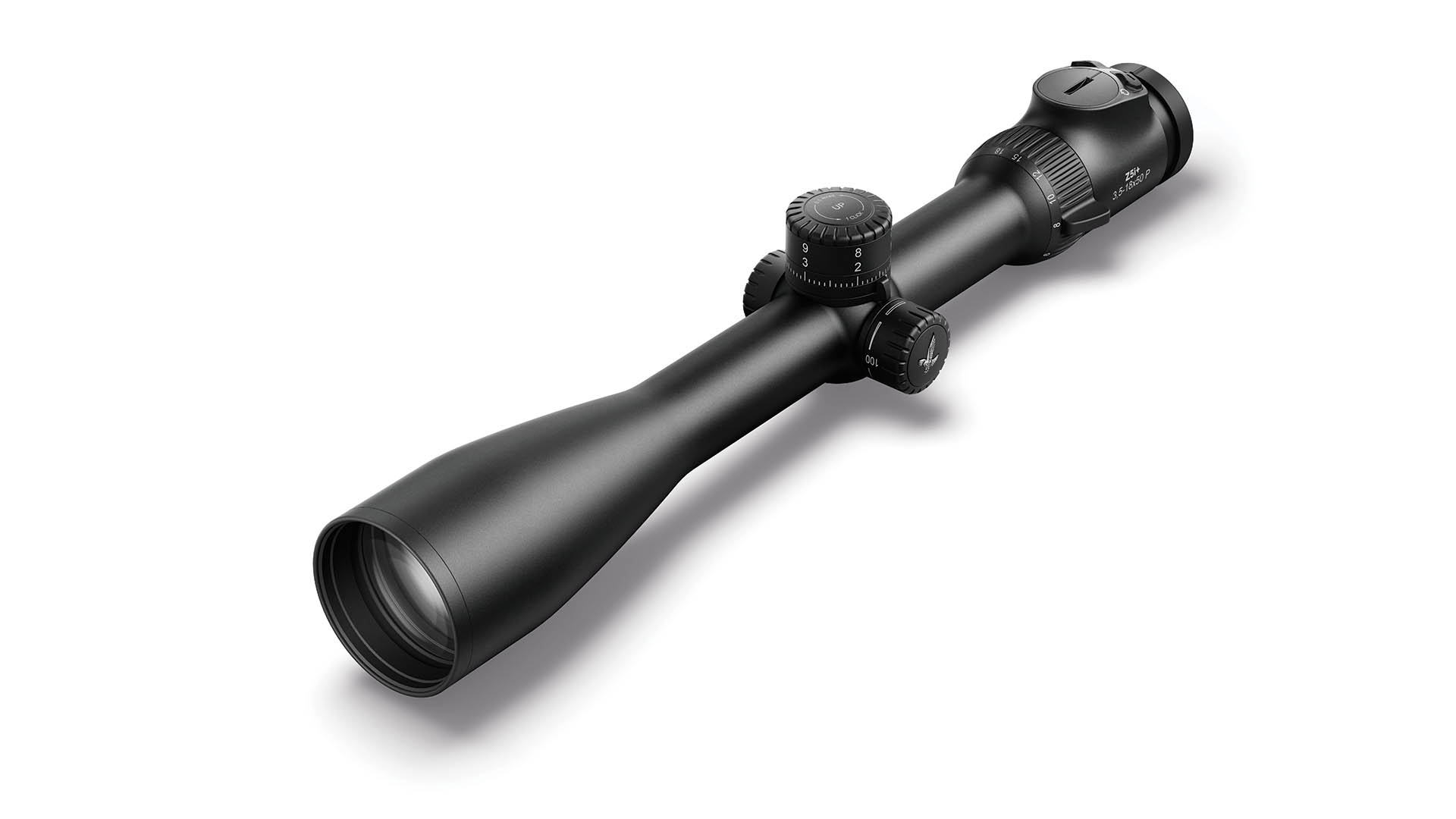 I due cannocchiali Swarovski Optik Z5i+ 3,5-18x50 P BT L MRAD (in fotografia) e Z5i+ 5-25x56 P BT L MRAD consentono la regolazione del punto d'impatto in milliradianti
