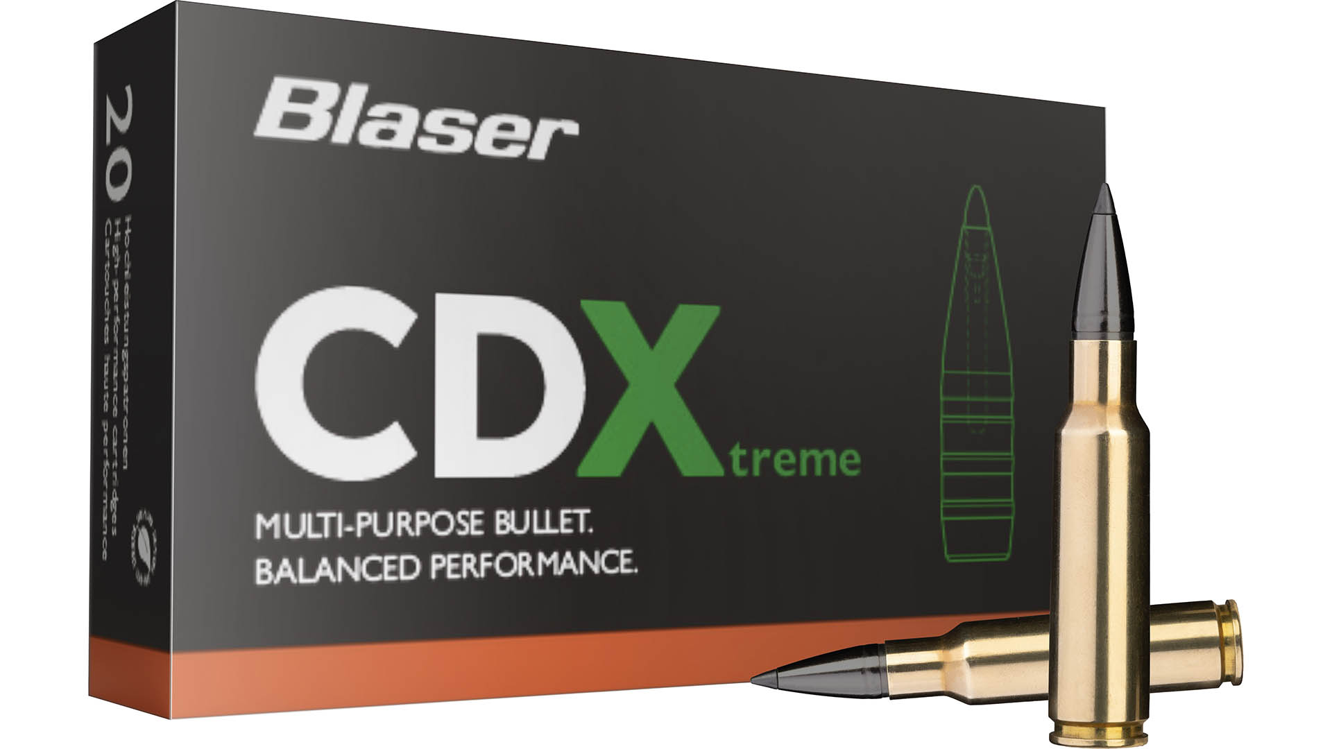 Blaser ha ampliato la propria gamma di munizionamento monolitico CDX - finora disponibile nel solo 8,5x55 Blaser - ai tre calibri .30