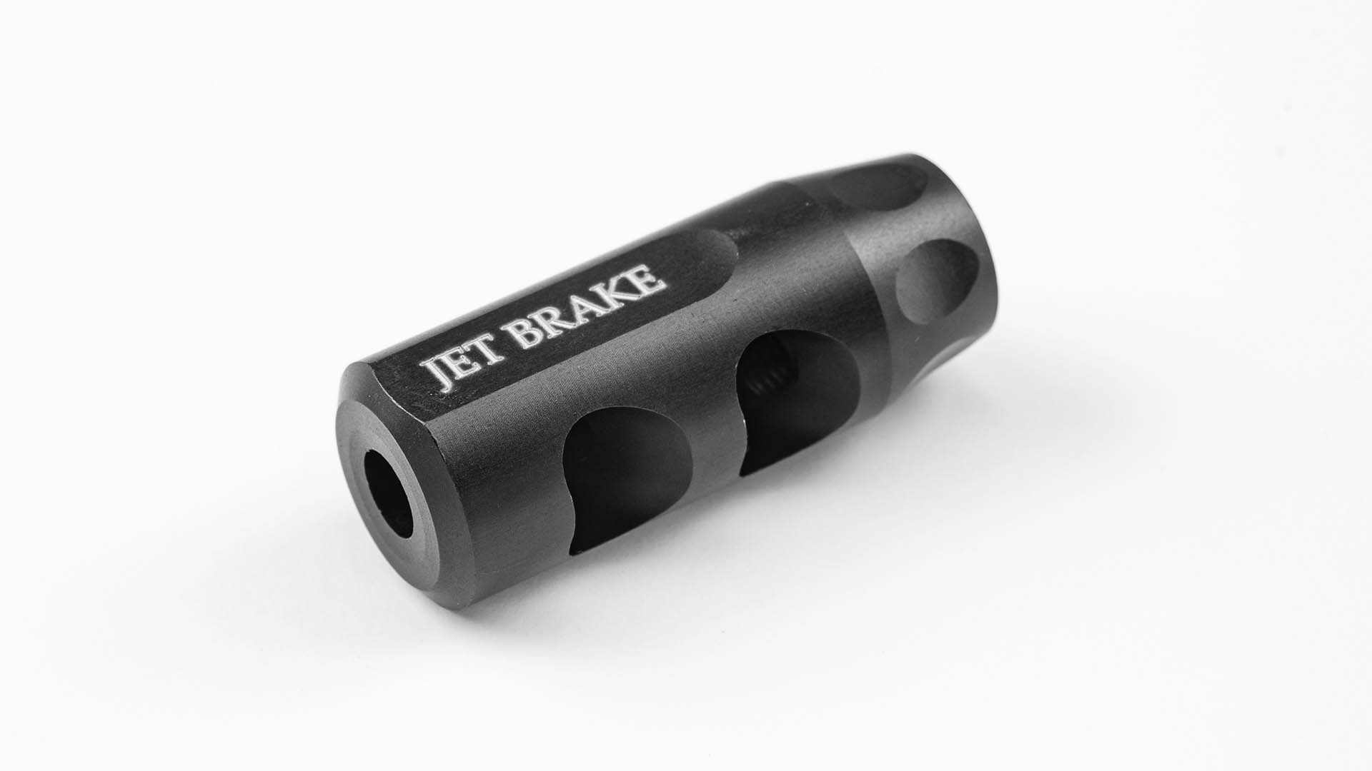 Freno di bocca Jet Brake di produzione Sabatti, classico sistema fornito di due deflettori (o 