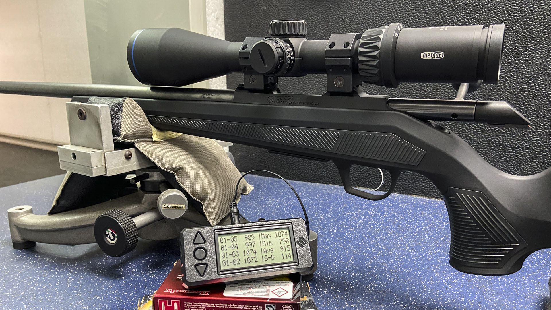Il test della bolt action CZ 600 nell'allestimento Alpha  stato effettuato presso il tunnel dell'importatore Bignami